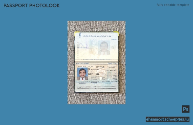 Beispielansicht eines Passfotos für Kuwait
